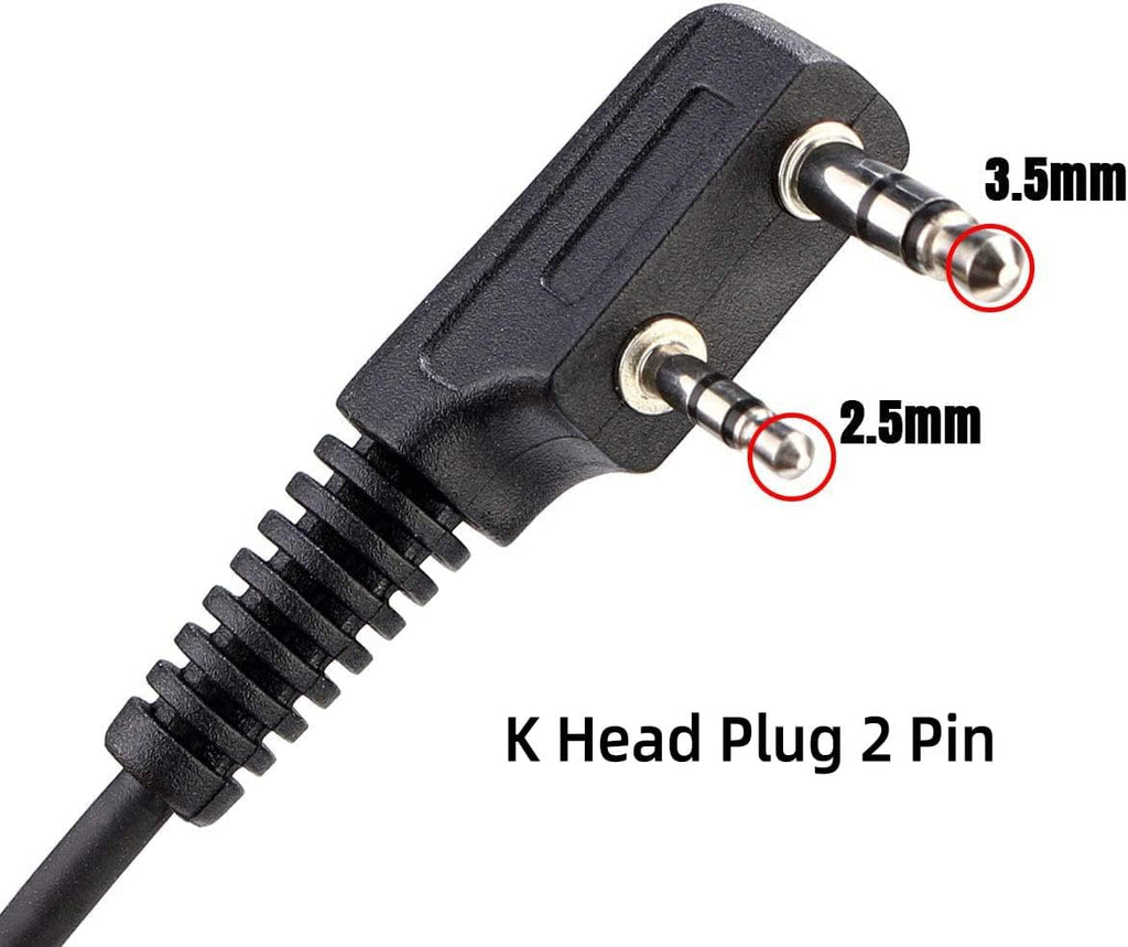 Retevis RT22 Walkie Talkie Earpiece with Mic, Earhook, 2 Pin, for RT22 RT68 RT21 H-777 RT86, Compatible with Pxton Baofeng BF-888S BF-T26 Kenwood Two Way Radio, Two Way Radio Earpiece(1 Pack)