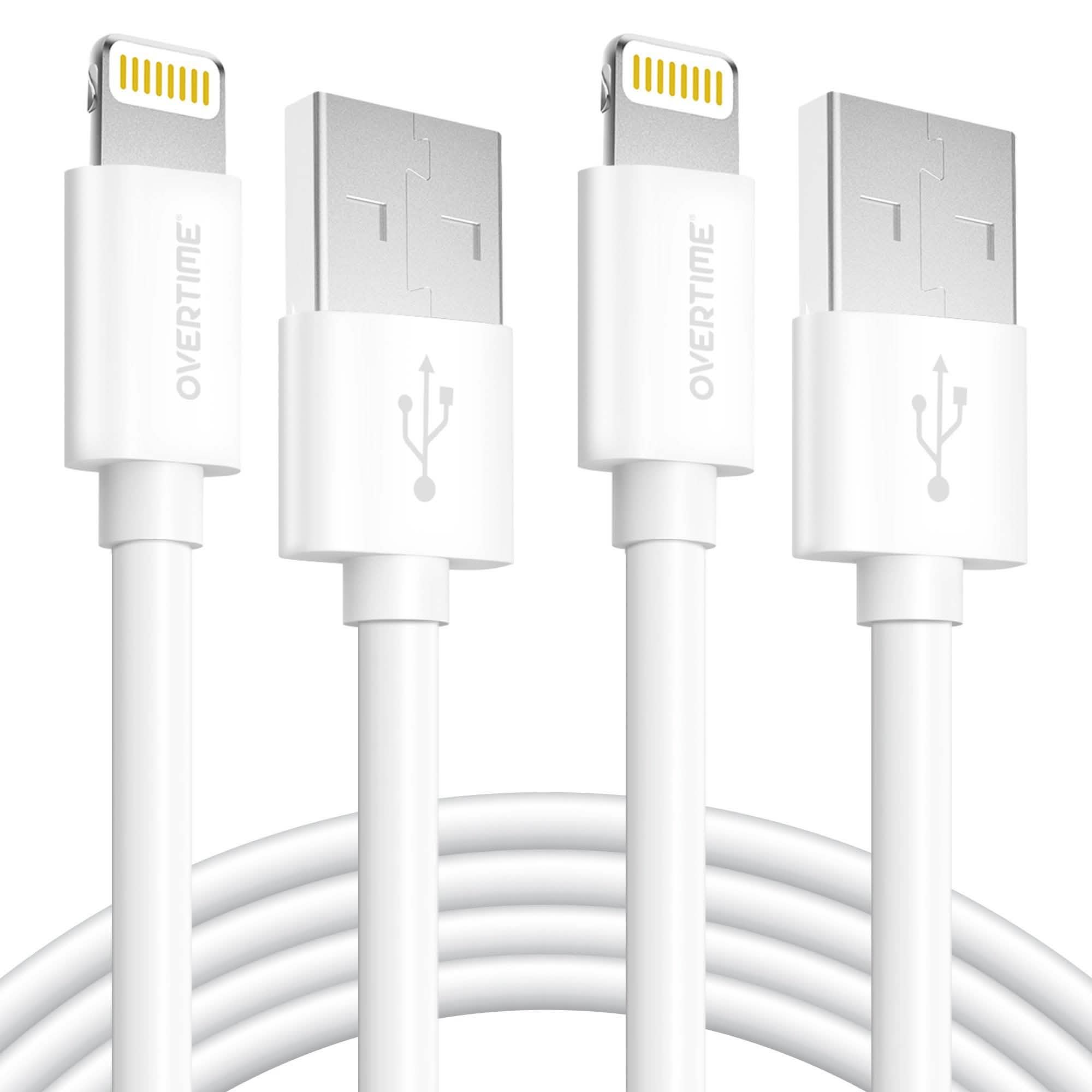 6Ft Overtime Apple MFI Certified Lightning To USB Cable, Phone Charger and Sync Cable