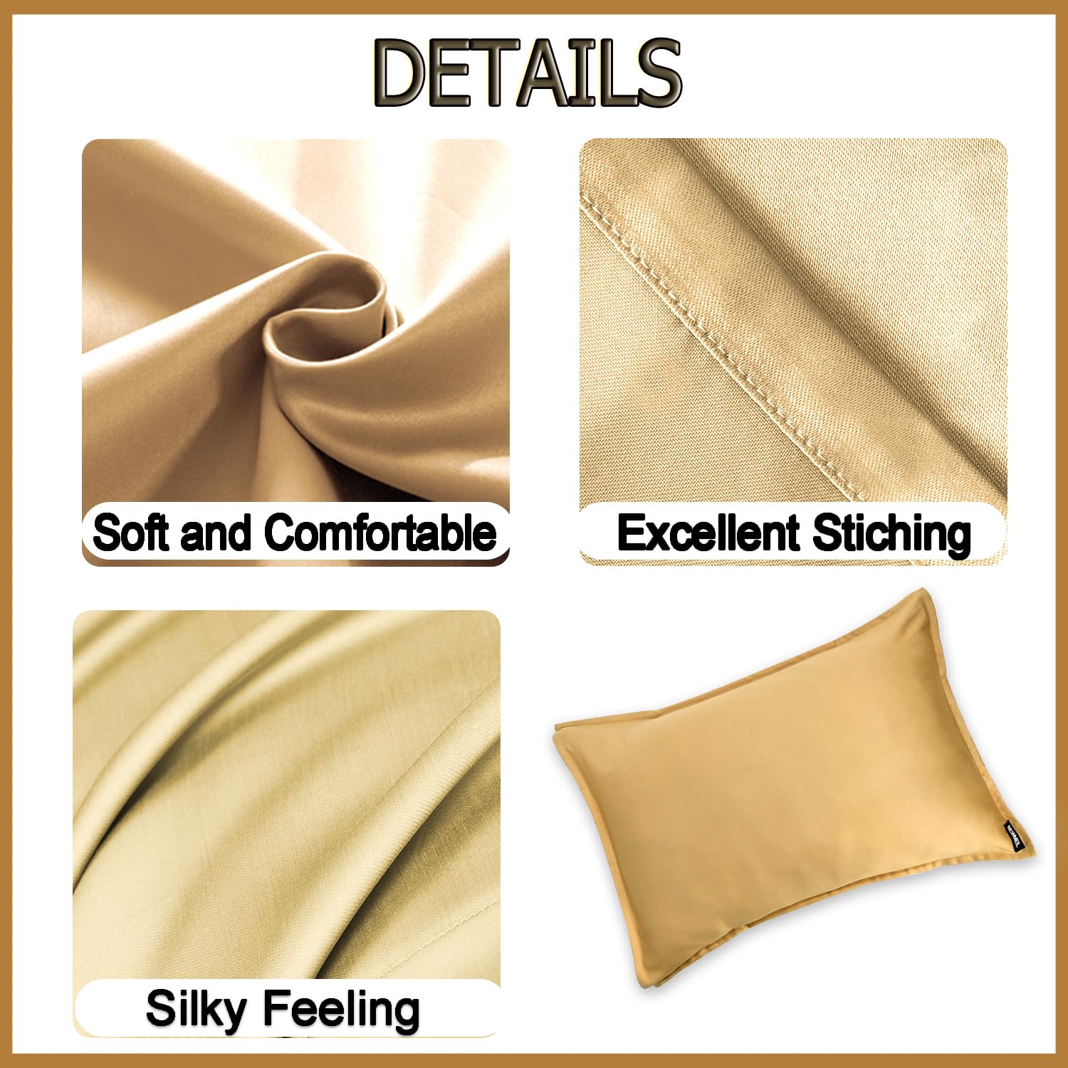Copper Pillowcase with 100% Copper Oxide Fiber, Prevents Crow's Feet, Forehead Wrinkles, Fine Lines & Hair Smooth, Silk Like Soft Pillow Cover for Mum Daughter Girlfriend (18.5 in × 27.5 in) (2 pcs)