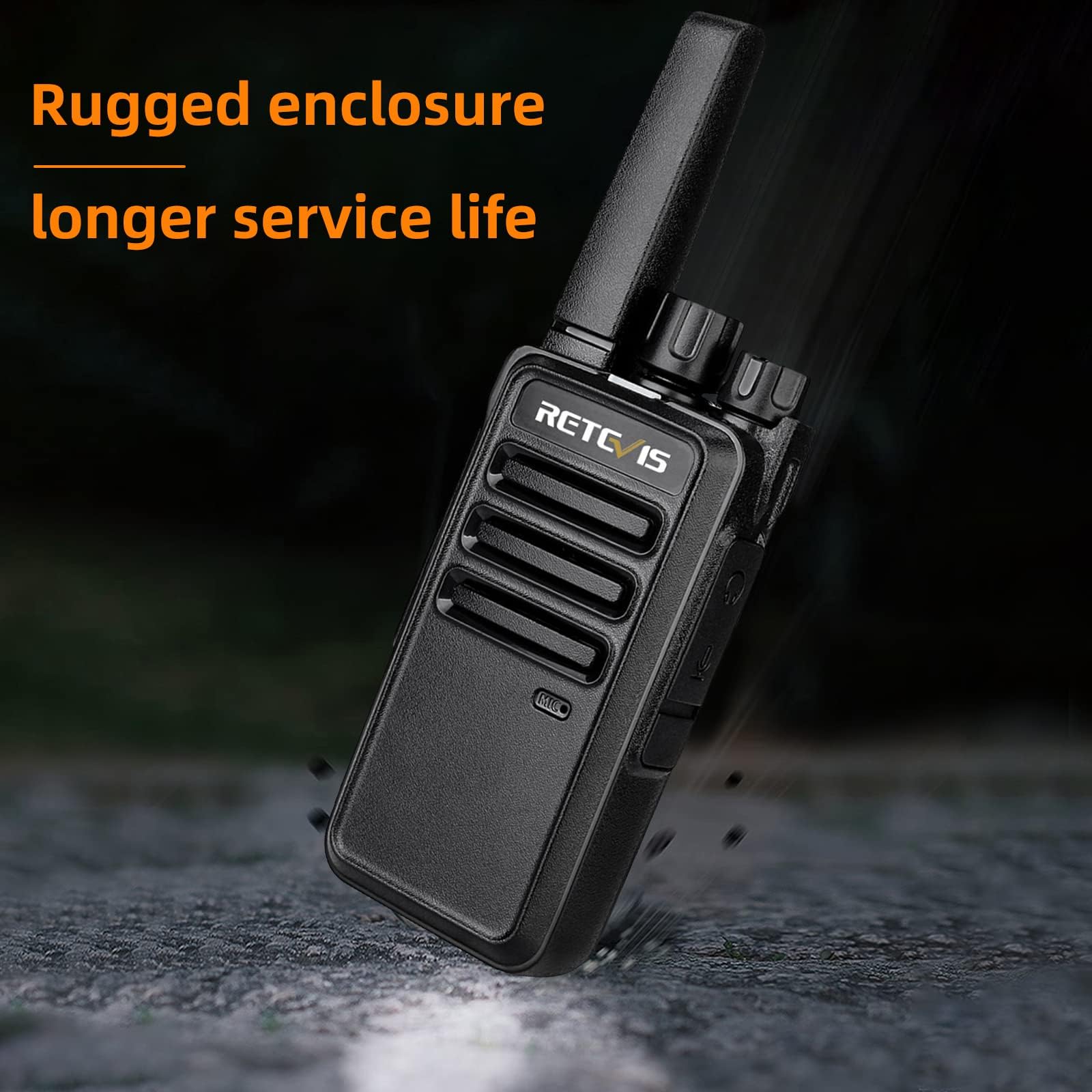 Retevis RT68 Walkie Talkies Rechargeable,Portable FRS Two-Way Radios for Adults,Heavy Duty 2 Way Radios Long Range,USB Charging Base,License Free Walkie Talkie for Road Trip Gifts Camping (2 Pack)