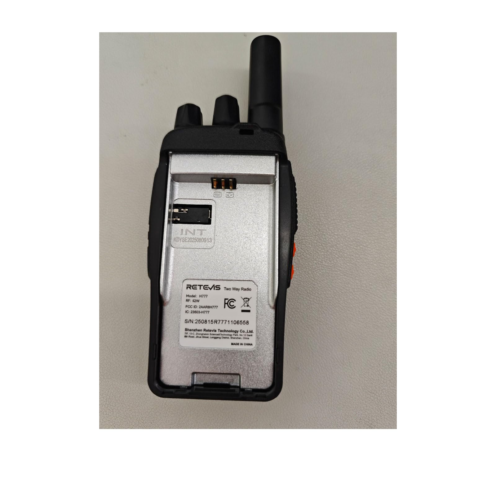 Retevis H-777 Rechargeable Walkie Talkies, Mini 2 Way Radios Long Range, Small Walky Talky, Portable FRS Two Way Radios with LED Flashlight(Black, 2 Pack)