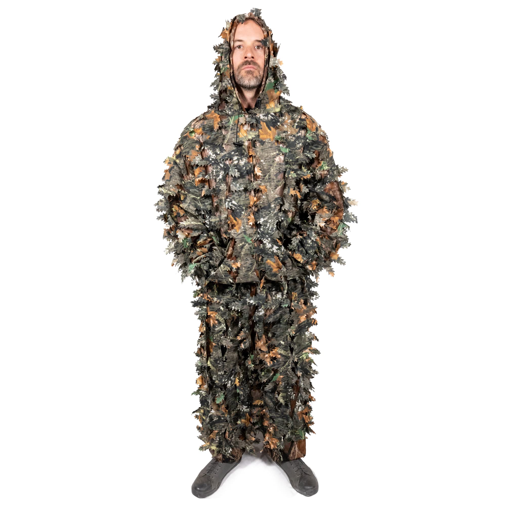 Arcturus 3D Leafy Ghillie Suit -1,000 Laser-Cut Leaves | Lightweight, Breathable Camouflage for Hunting, Paintball & Airsoft