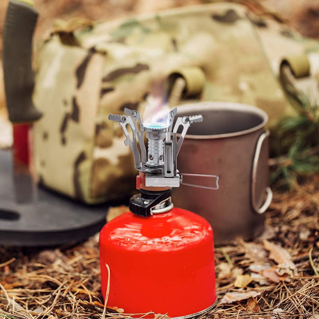 MalloMe 3 Liter Camping Cookware Mess Kit & Camping Stove Bundle…