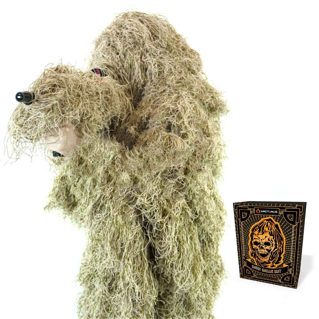 Arcturus Ghost Ghillie Suit | Ultra-Dense Design | Superior Camo Coverage for Hunters, Military, Snipers, Airsoft & Paintball