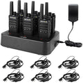 Retevis RT68 Walkie Talkies Rechargeable, Portable Two Way Radios 6 Pack with Six-Way Multi Gang Charger, Heavy Duty Walkie Talkie for Adults, Hands Free, Long Range, for School Restaurant Farm