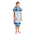 Arcturus Surf Poncho | Hooded Changing Towel & Cover-Up | 100% Cotton Velour | 2-in-1 Design Converts Your Poncho to a Beach Towel (Blackies, Kids)