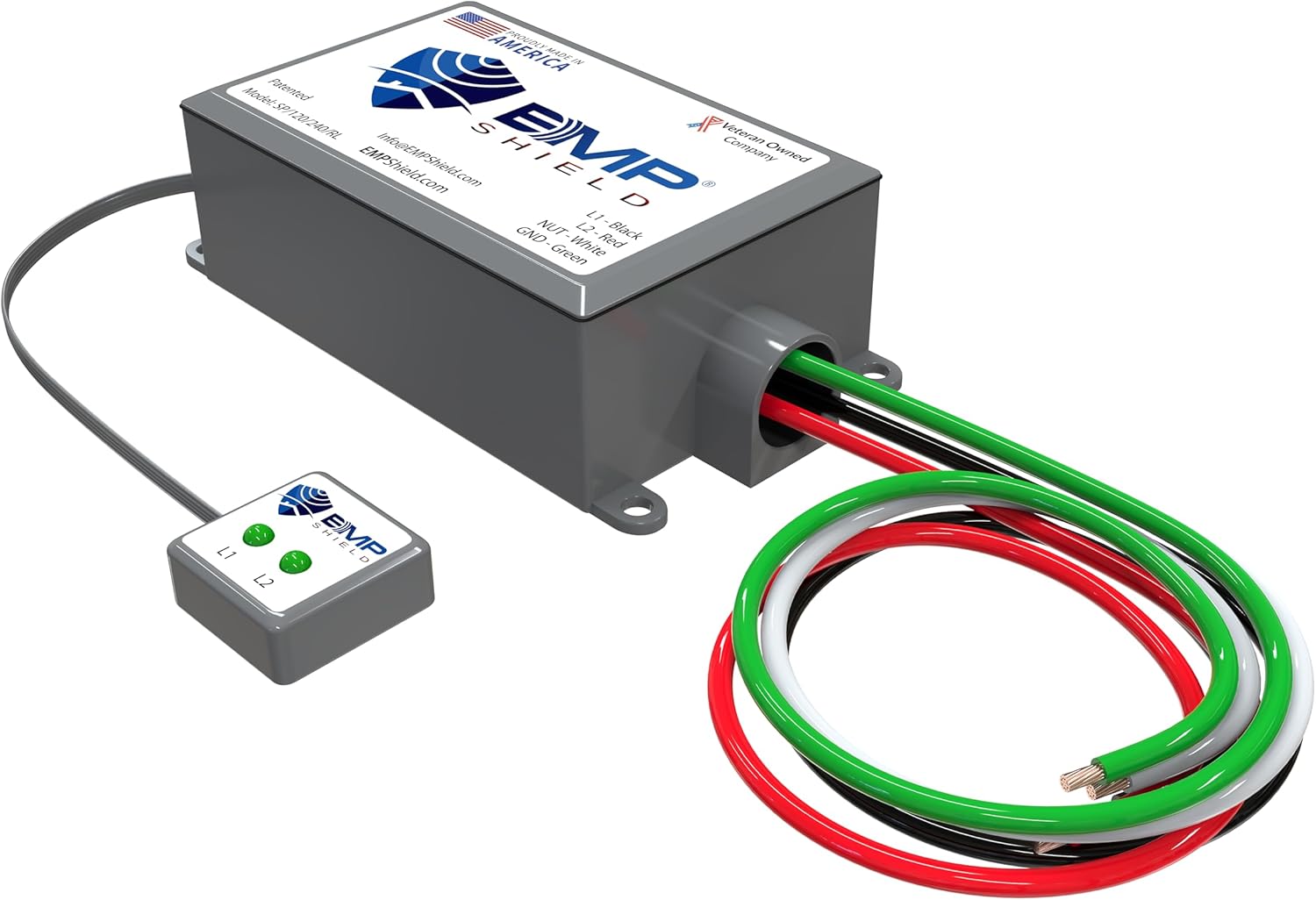 EMP Shield – Home Device & Micro Vehicle Protection Bundle (SP-120-240-RL/DC-12V-Micro) for EMP, Lightning, Solar Flare, and Surge Protection