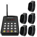 Retekess TD154 Restaurant Pagers for Servers,Waitress Pager System,1312ft,IPX7 Waterproof,3 Operating Modes,5 Watch Receivers for Hotel,Kitchen,Bar