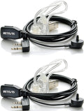 Retevis Walkie Talkie Earpiece with Mic, Comfortable Acoustic Tube, for RT22 RT68 RT21 H-777 RT86A, Compatible with Kenwood Baofeng BF-888S BF-T26 Pxton Walkie Talkies, Surveillance Headset(2 Pack)
