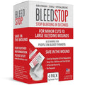 BleedStop™ First Aid Powder for Blood Clotting, Trauma Kit, Blood Thinner Patients, Camping Safety, and Survival Equipment for Moderate to Severe Bleeding Wounds or Nosebleeds - 4 (15g) Pouches
