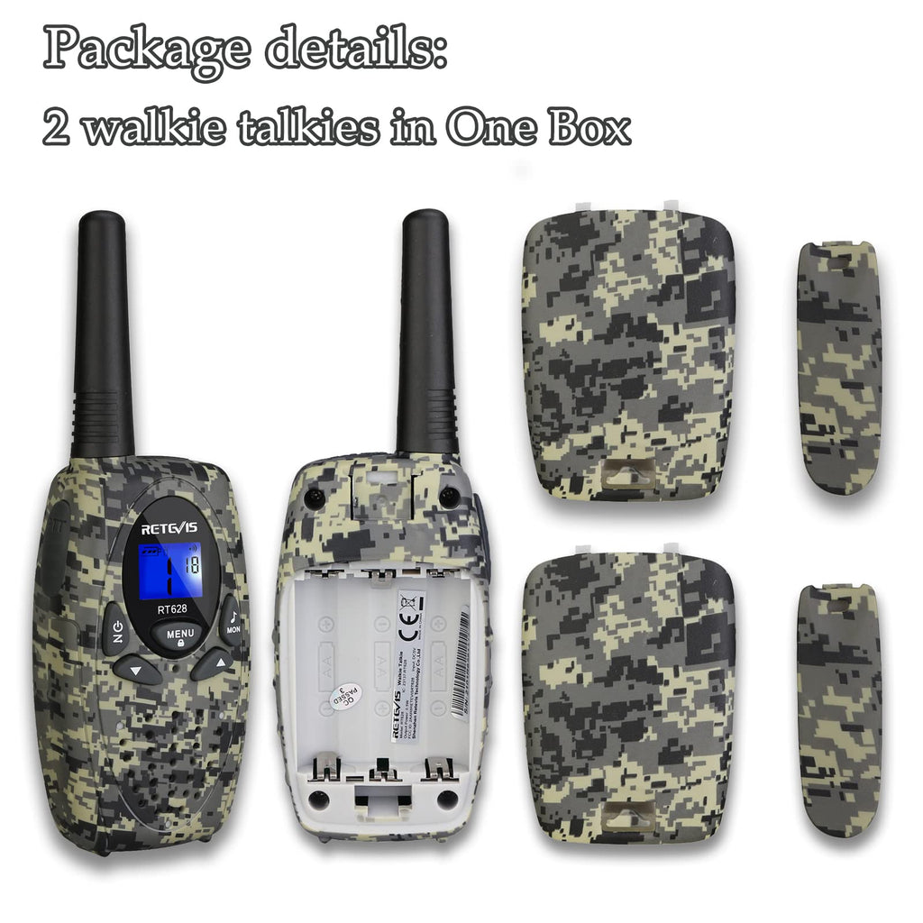 Retevis RT628 Walkie Talkies for Kids,Toys Gifts for 6-12 Years Old Boys Girls,Long Range 2 Way Radio 22CH VOX,Birthday Gift,Family Walkie Talkie for Camping Hiking Indoor Outdoor