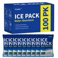 Disposable Dry Ice Packs for Shipping Non-Stick for Food, Double-Sided Absorption Leak-Proof Cold Packs for Cooler, Camping, Beach Bags, Picnics,Outdoor Events, Takeout Delivery