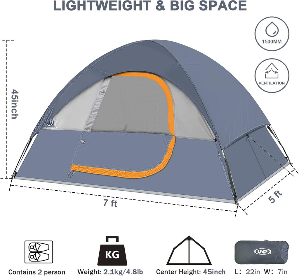 UNP Camping Shower Tent and 2 Person Camping Tent for Hiking Outdoor Fishing Portable