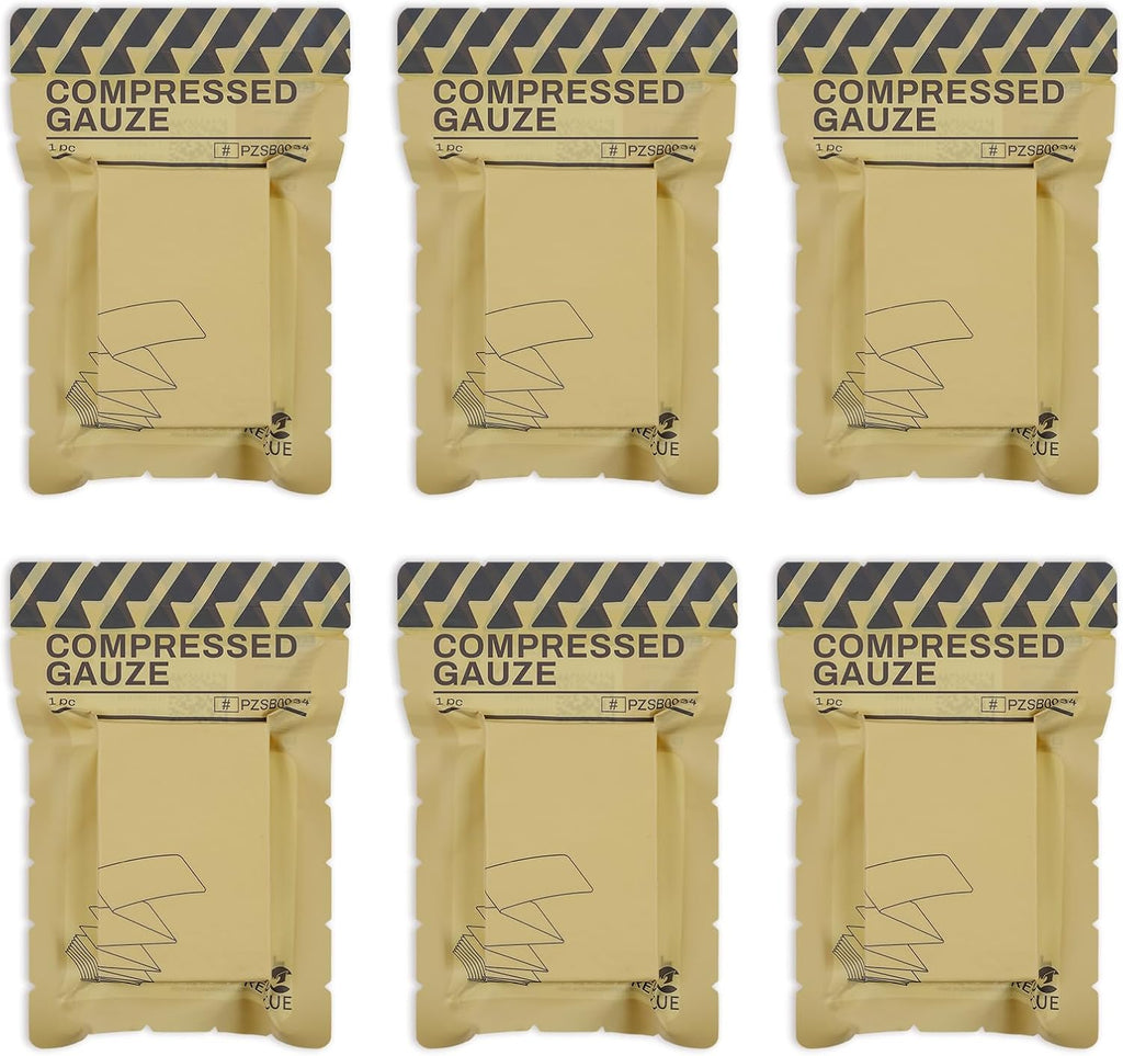 RHINO RESCUE Sterile Compressed Gauze for Emergency Wound Dressing+IFAK Trauma Kit with C-A-T Tourniquet(PRO, Camo)
