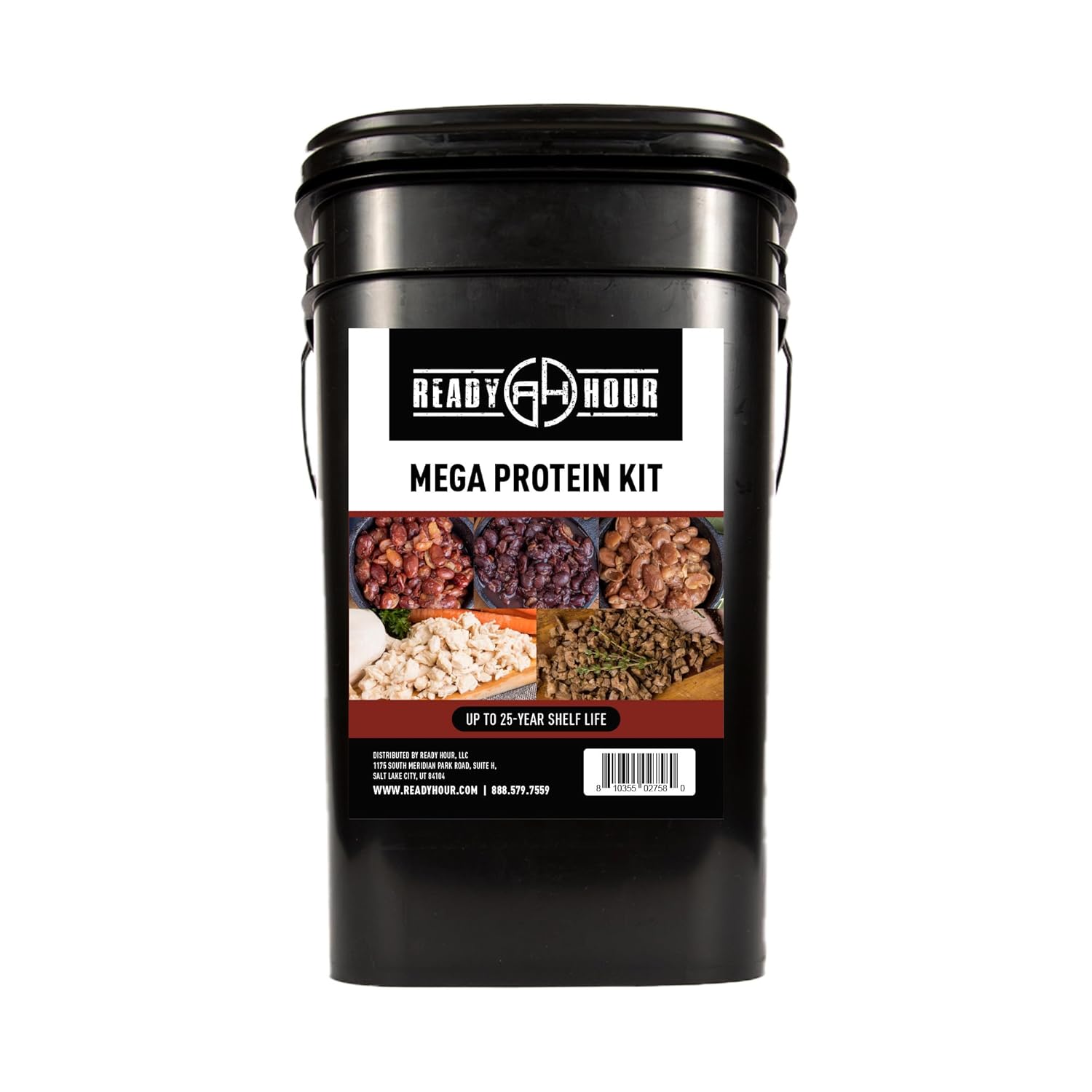 Ready Hour Mega Protein Kit with Real Freeze-Dried Meat (72 Servings), Freeze-Dried Chicken and Beef, Survival Food Storage, Emergency Preparedness, Emergency Prepper Kit, 30-Year Shelf Life Food