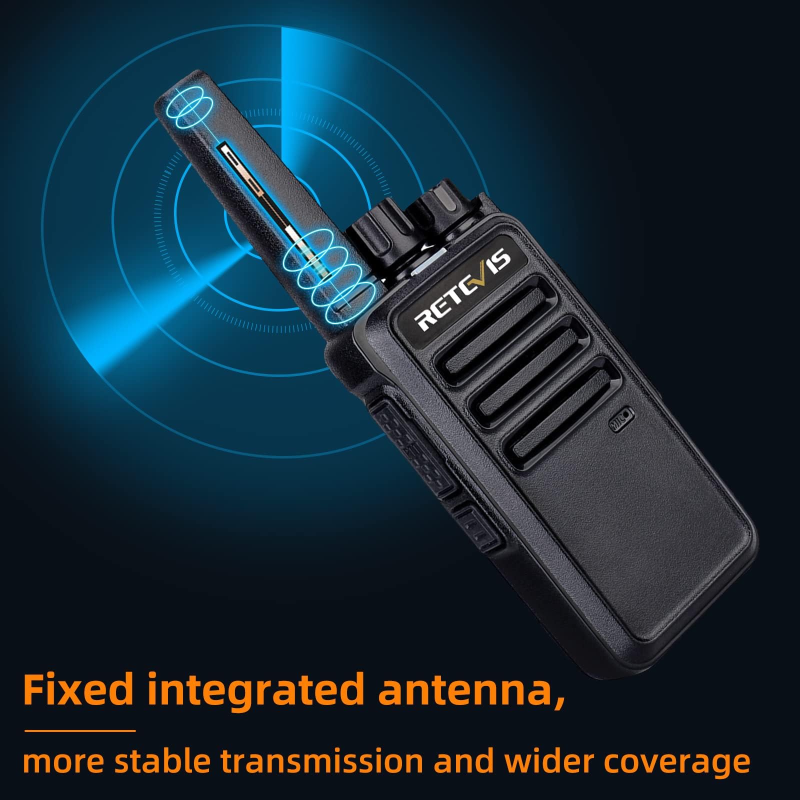 Retevis RT68 Walkie Talkies Rechargeable,Portable FRS Two-Way Radios for Adults,Heavy Duty 2 Way Radios Long Range,USB Charging Base,License Free Walkie Talkie for Road Trip Gifts Camping (2 Pack)