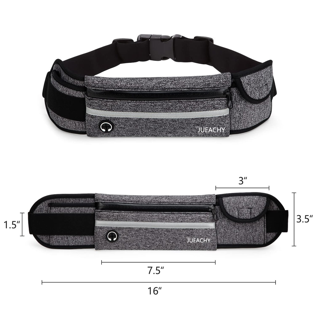 Jueachy Running Belts for Women Waterproof Fanny Pack Running Waist Pouch Phone holder Adjustable Sports Money Belt with Headphone Port