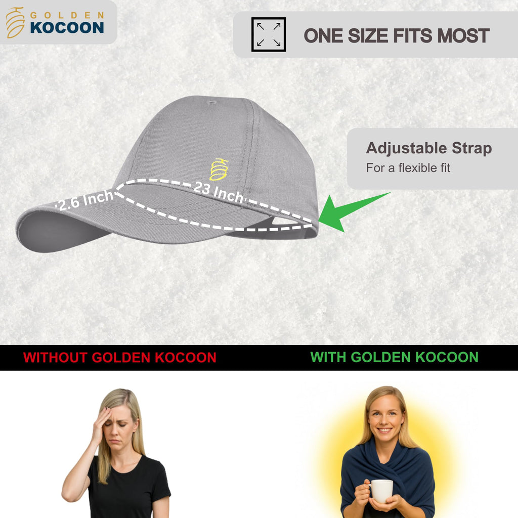 Golden Kocoon®- E.M.F Cap Hat- Bamboo Faraday Fabric Liner- 5.g, Cell Towers, Bluetooth, Smart Meters & WiFi