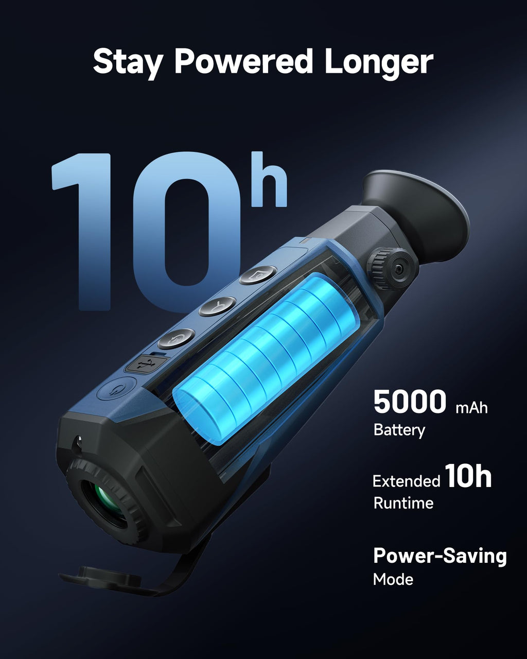 TOPDON TS004 Thermal Imaging Monocular, 320 x 240 TISR 256 x 192 IR Resolution, Supported Wireless Connection, 13mm 50Hz Thermal Night Vision with 11h Battery Life, IP67 Monocular for Hunting