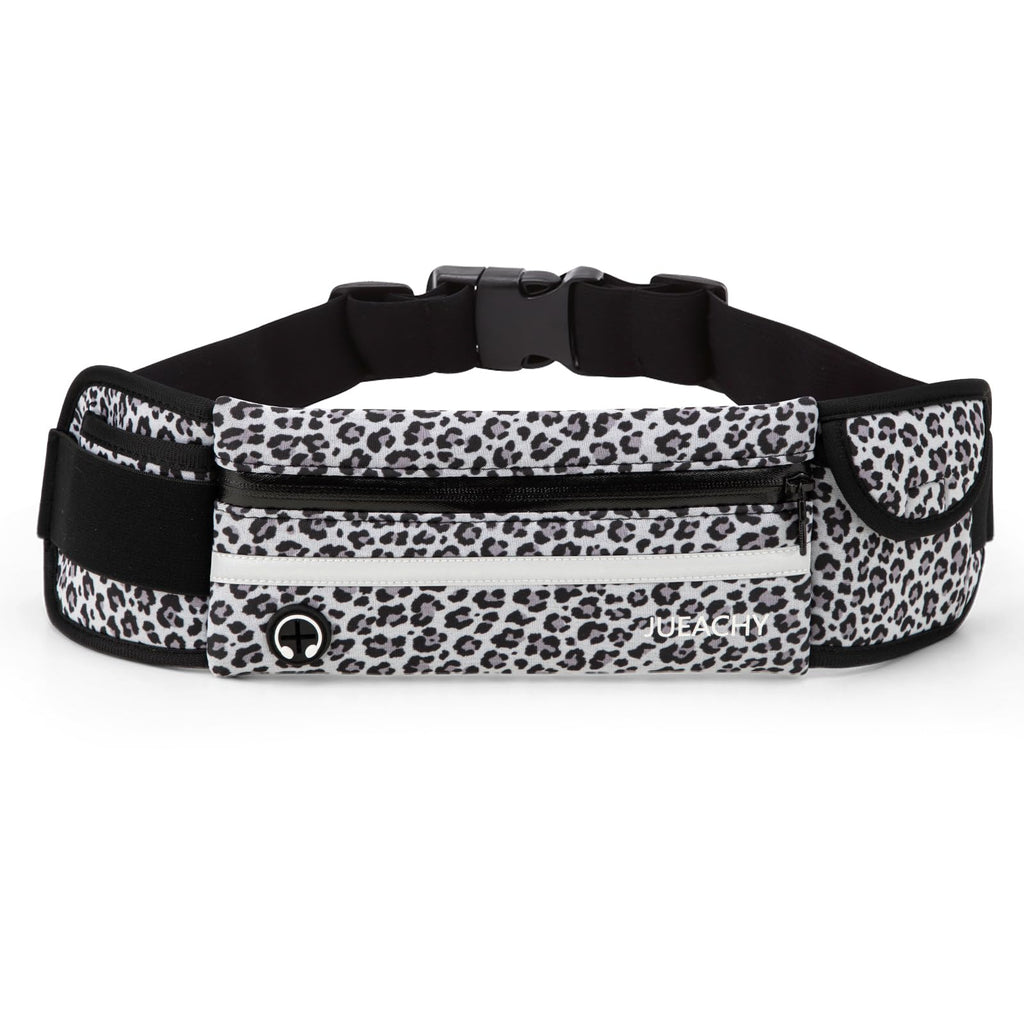Jueachy Running Belts for Women Waterproof Fanny Pack Running Waist Pouch Phone holder Adjustable Sports Money Belt with Headphone Port