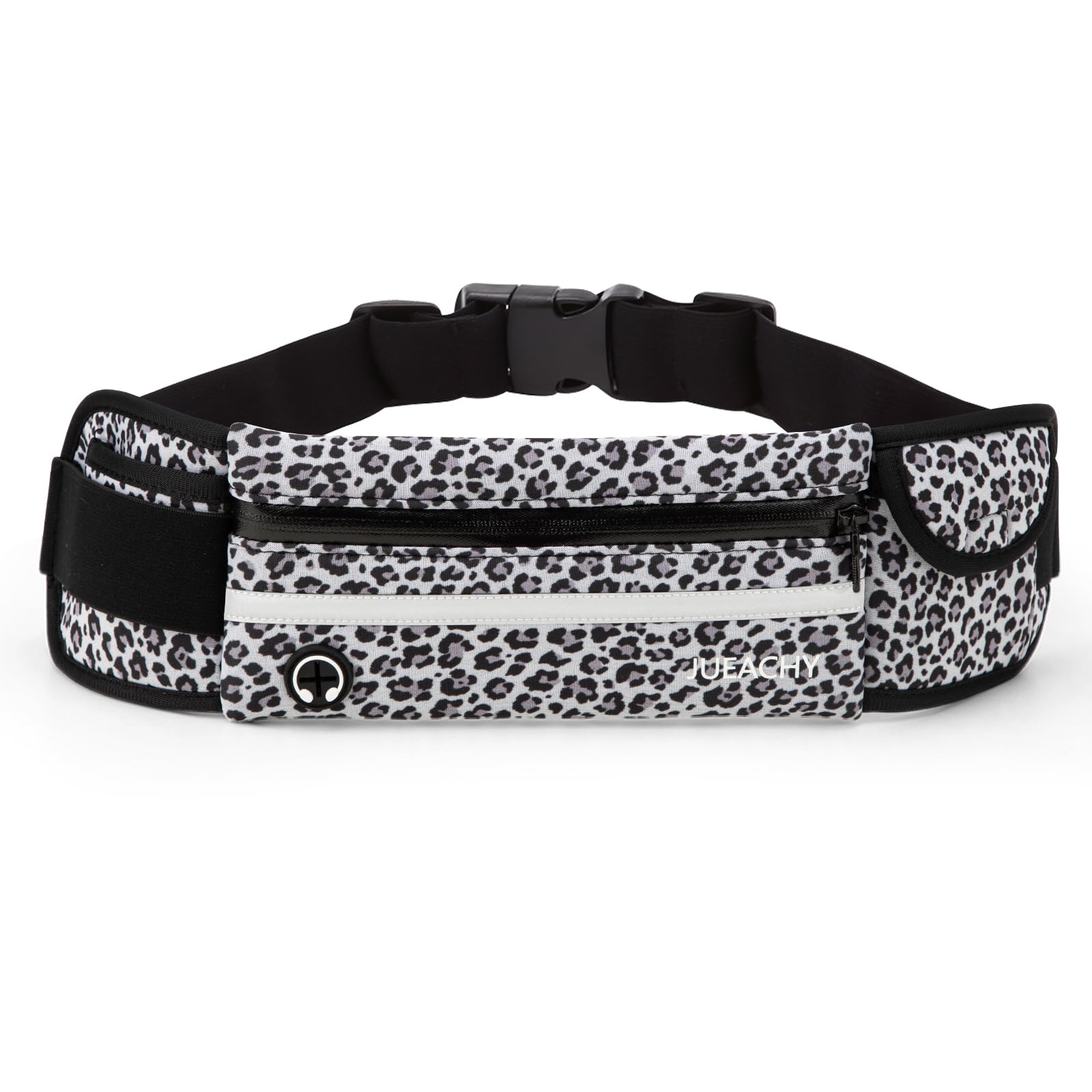 Jueachy Running Belts for Women Waterproof Fanny Pack Running Waist Pouch Phone holder Adjustable Sports Money Belt with Headphone Port