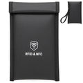 Military Grade Faraday Bags for Phones [5G/Bluetooth/WiFi/GPS] Signal Blocker, Fireproof Waterproof Anti-Scratch | Detachable Wrist Strap, RFID Blocking Anti-Tracking Pouch