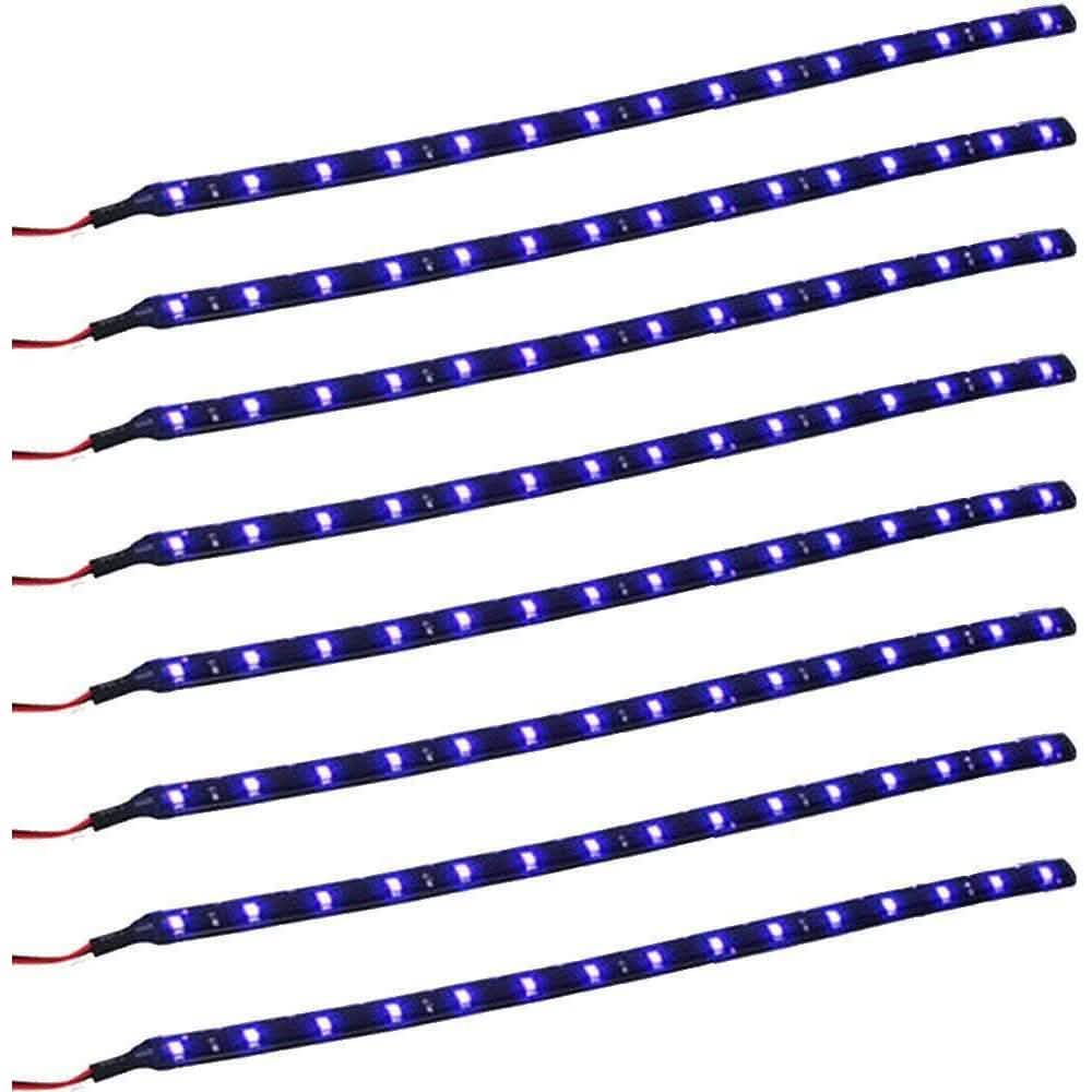 8-Piece: Flexible Waterproof LED Strip Light for Car