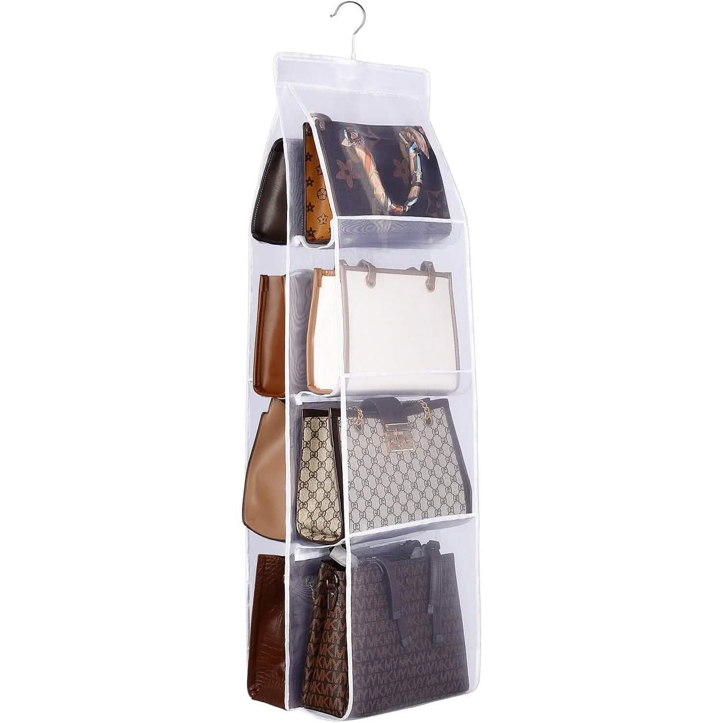 8 Pocket Hanging Purse Organizer Handbag Storage Hanger