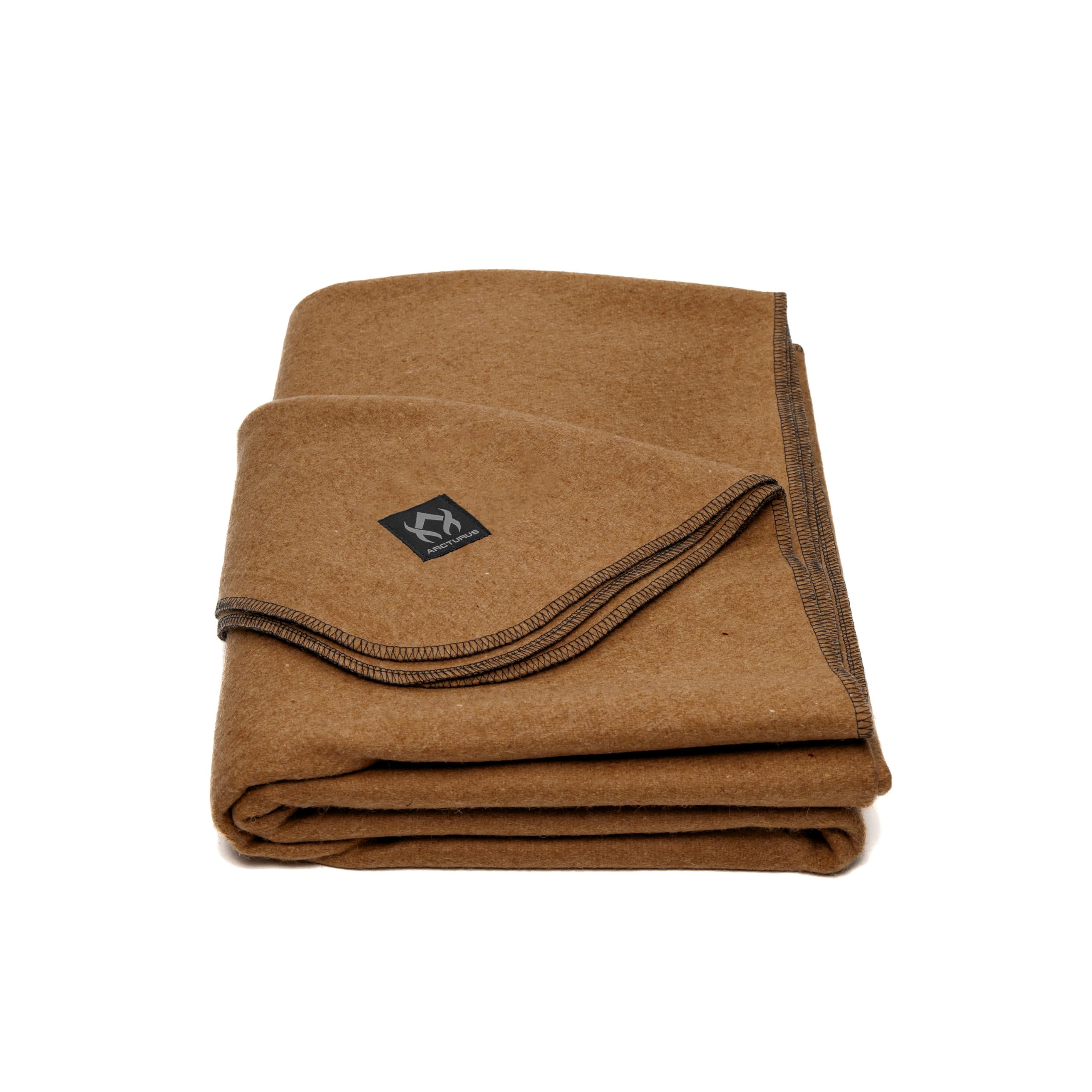 Arcturus Military Wool Blanket - Warm, Thick, Washable - Great for Outdoors, Camping, Stadium Blanket, Picnics, Travel - Car & Bushcraft Survival Kits