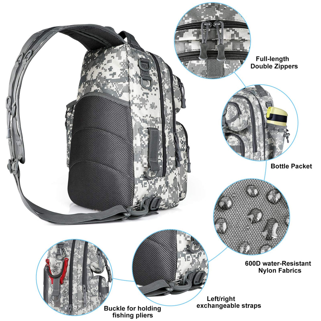 PLUSINNO Fishing Backpack with Fishing Rod and Reel Combos Tackle Boxes, Waterproof Tackle Backpack for Fishing Gear with Rod Holder, Fishing Gifts for Men with Fishing Tool Kit...
