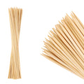 MalloMe XL Bamboo Skewers 6 Inch 100 pcs - 4mm Thick Bamboo Sticks - Heavy Duty Wooden Shish Kabob Skewers for Grilling - for Kebab BBQ Grill Hot Dog, Candy Apple Smores Sticks Wood Skewer Appetizers