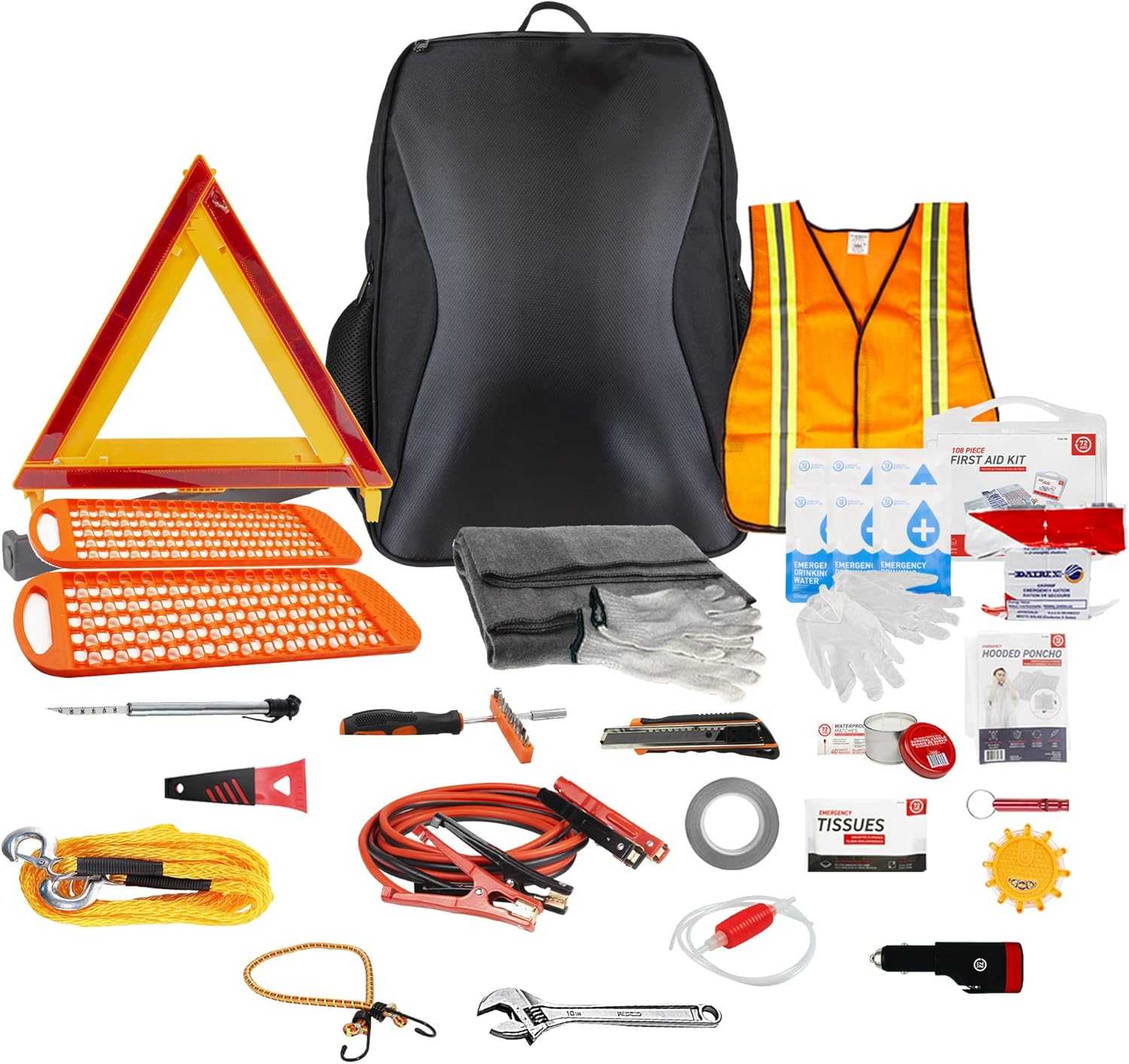 72 HRS Deluxe Backpack Car Kit (Black)