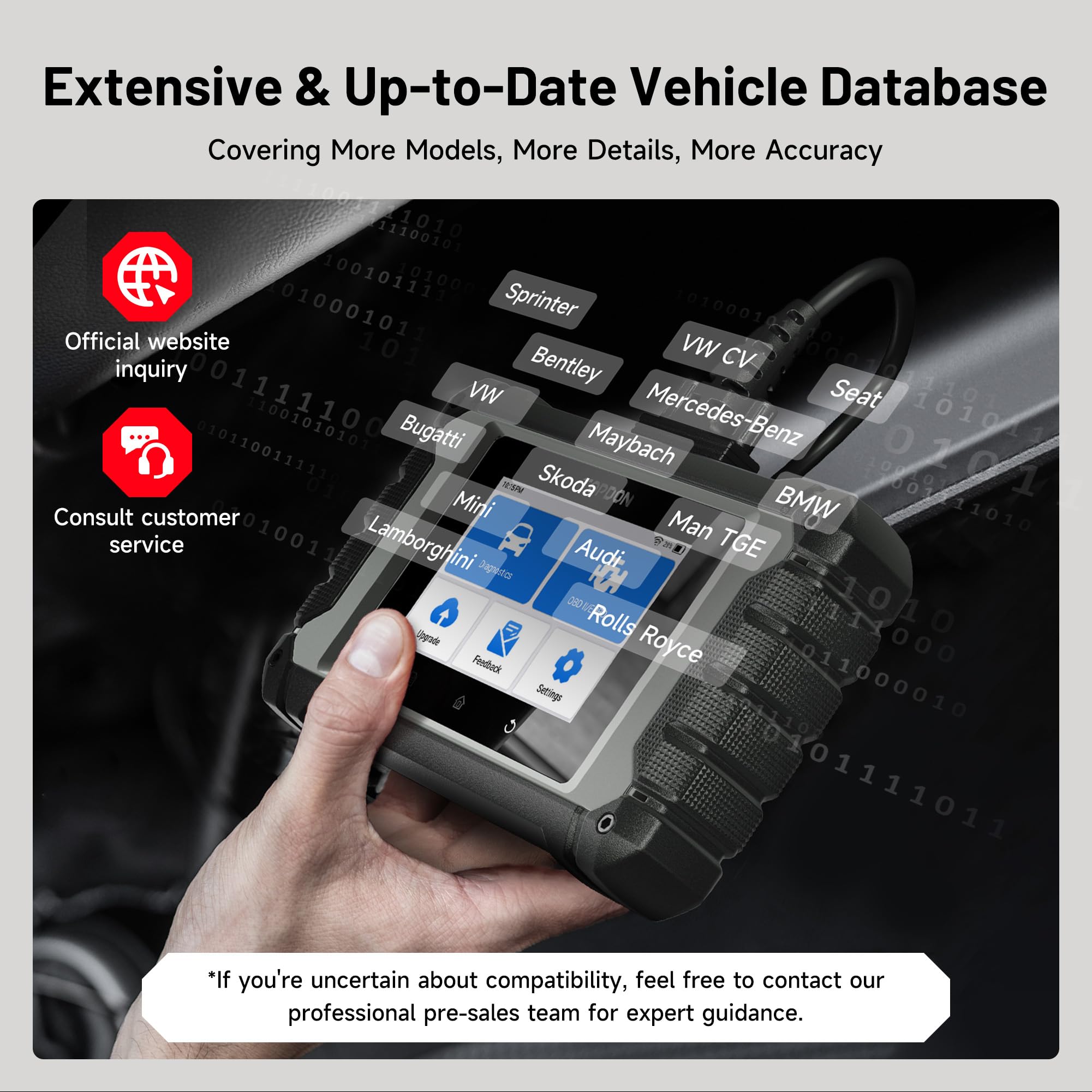 TOPDON ArtiDiag EU Bi-Directional Scanner, Full-System Diagnostic Tool for Mercedes-Benz, BMW, V.A.G Group, ECU Online Coding, All Service Functions, Active Test, V.A.G Guidance, Lifetime Free Update