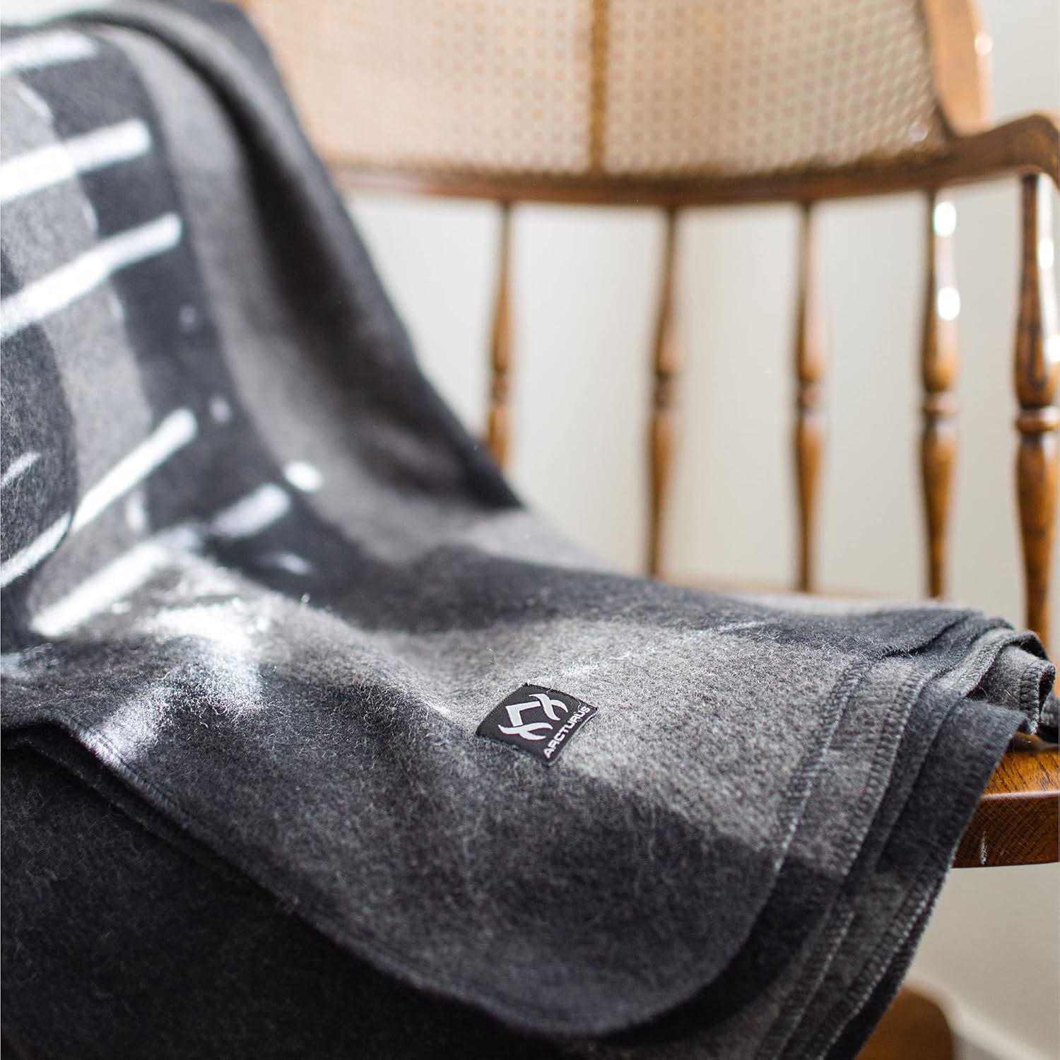 Arcturus Gray Buffalo Wool Blanket and Carry Straps Bundle