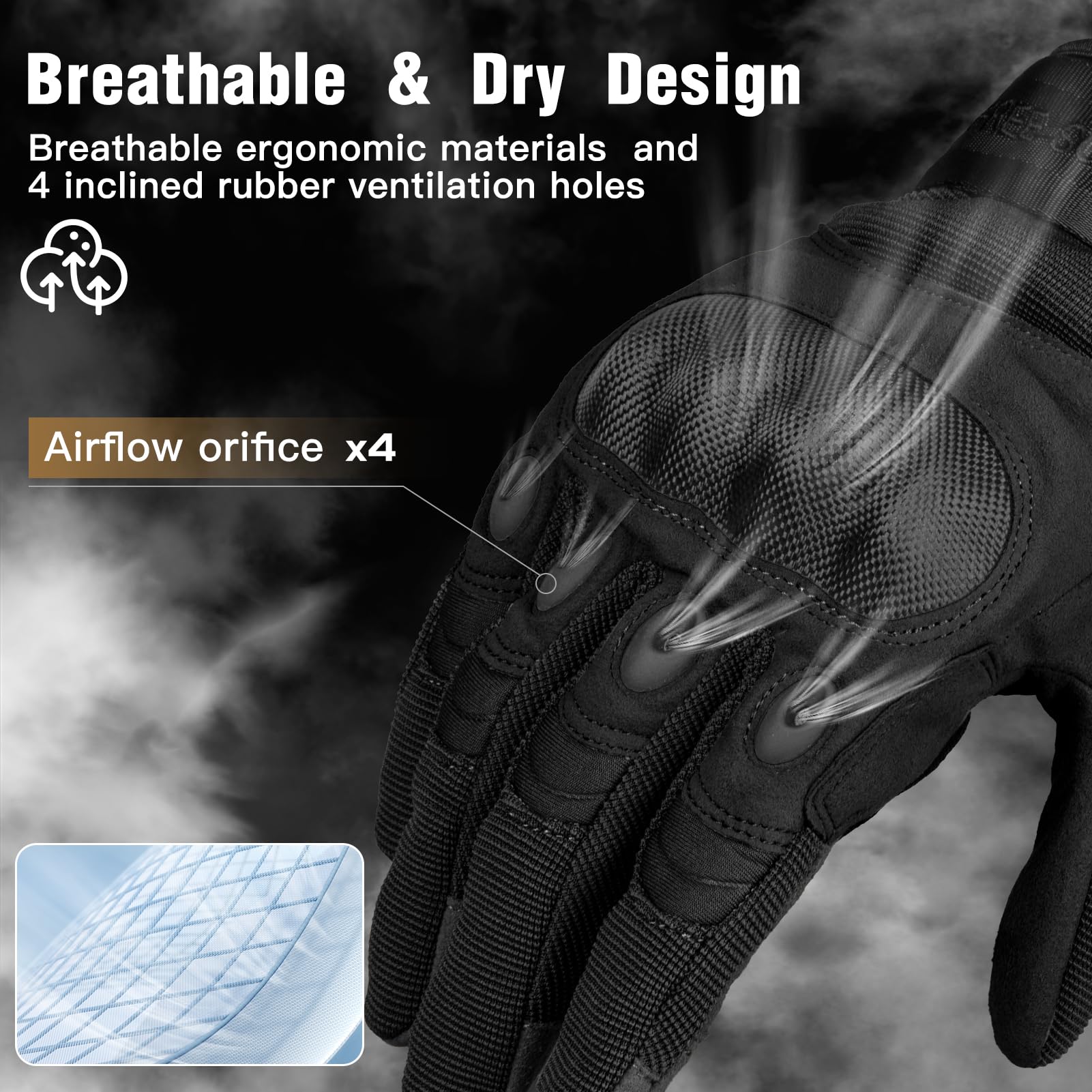 FREE SOLDIER Tactical Gloves for Men - Military Combat Gloves for Motorcycle Riding, Cycling, Hiking, Airsoft, Shooting | Reinforced Grip & Durable