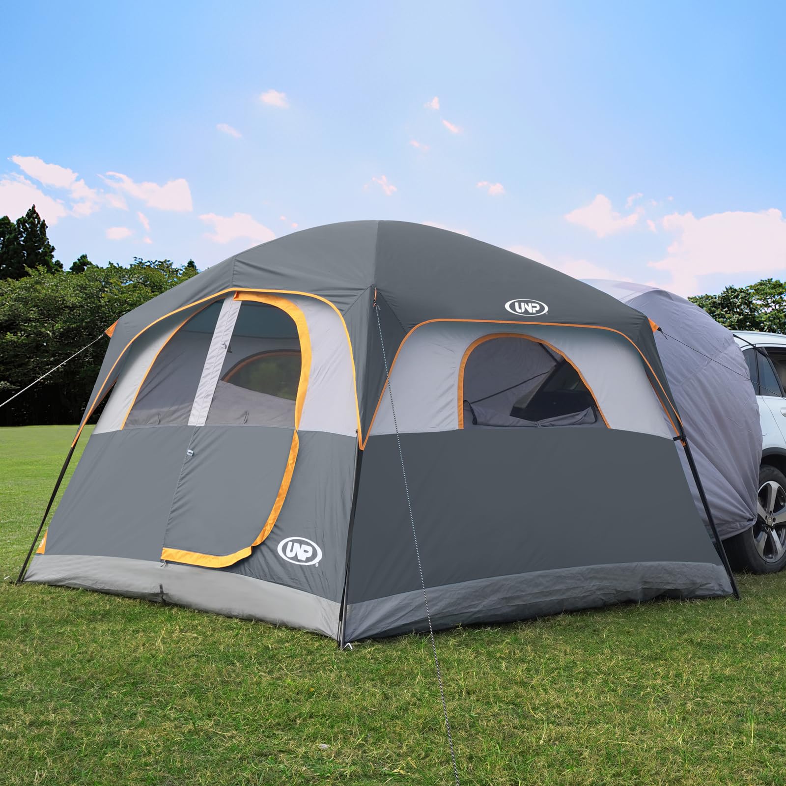 UNP SUV Tent for Camping, 6-Person SUV Tailgate Tent - Easy Set Up with Rainfly, 10'x9'x78in(H)