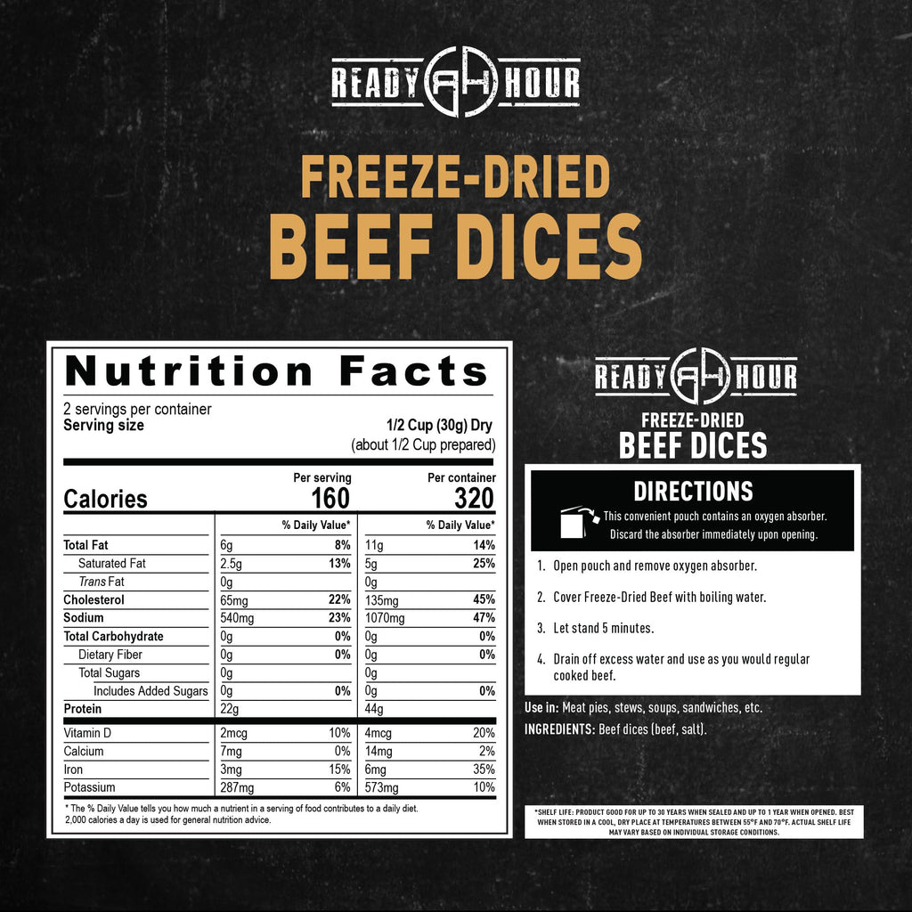 Ready Hour Black Bean Burger Mix Case Pack – 36 Servings (6 Pouches) – Emergency Vegetarian Food, Long Term Storage, Shelf-Stable Veggie Burger, Survival Food Mix