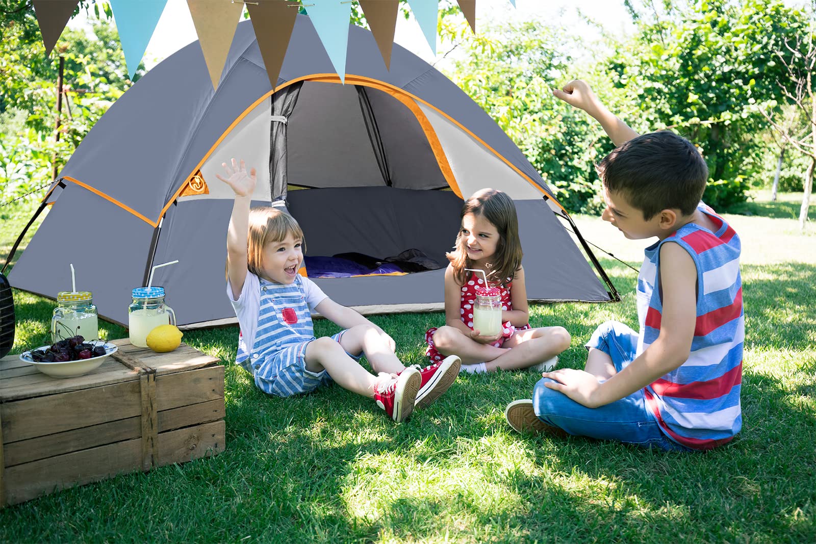Camping Tent 2 Person, Waterproof Windproof Tent with Rainfly Easy Set up-Portable Dome Tents for Camping…
