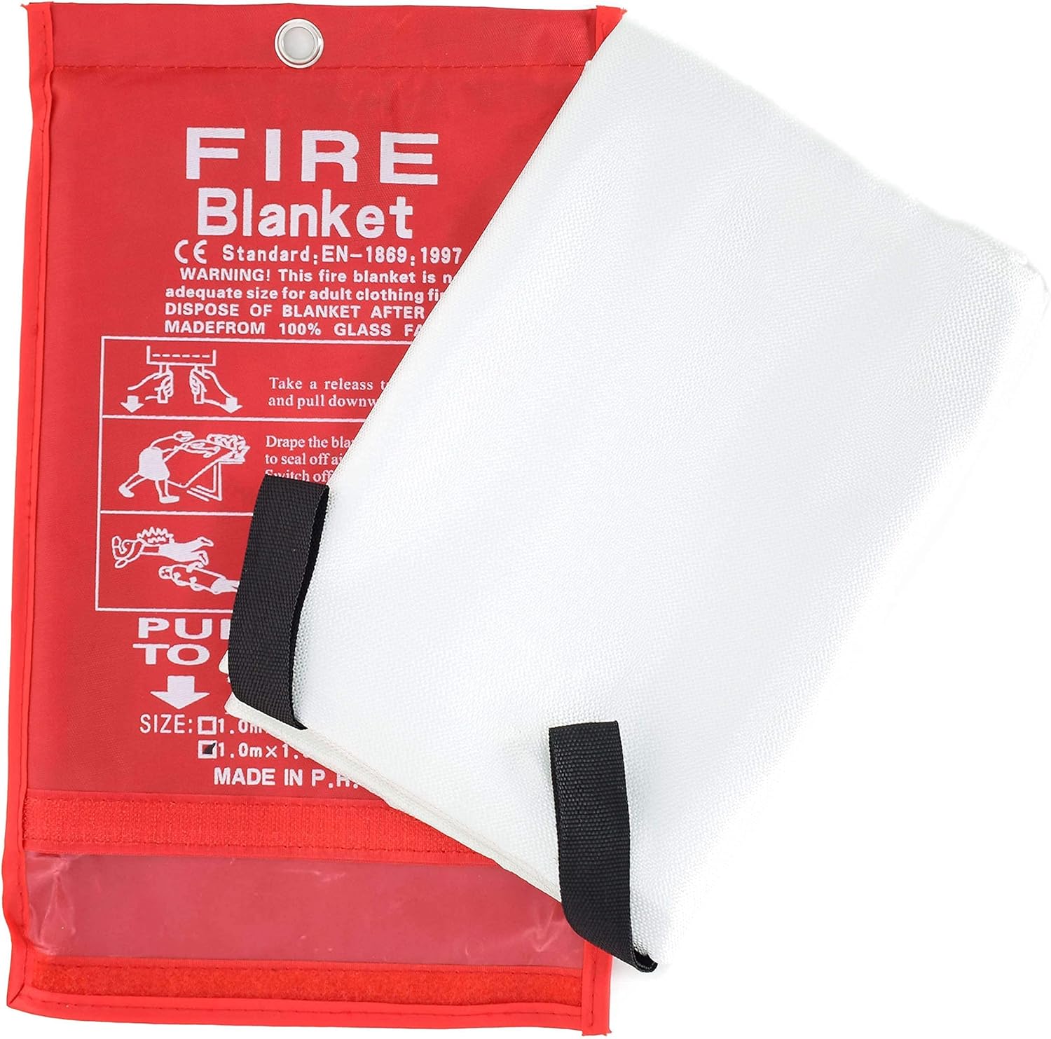 Parcil Distribution Wildfire Safety Kit - PD-101 Full Face Smoke Respirator & Fire Extinguisher Blanket Set - Home & Emergency Use - 2 P-A-3 Activated Carbon Filters