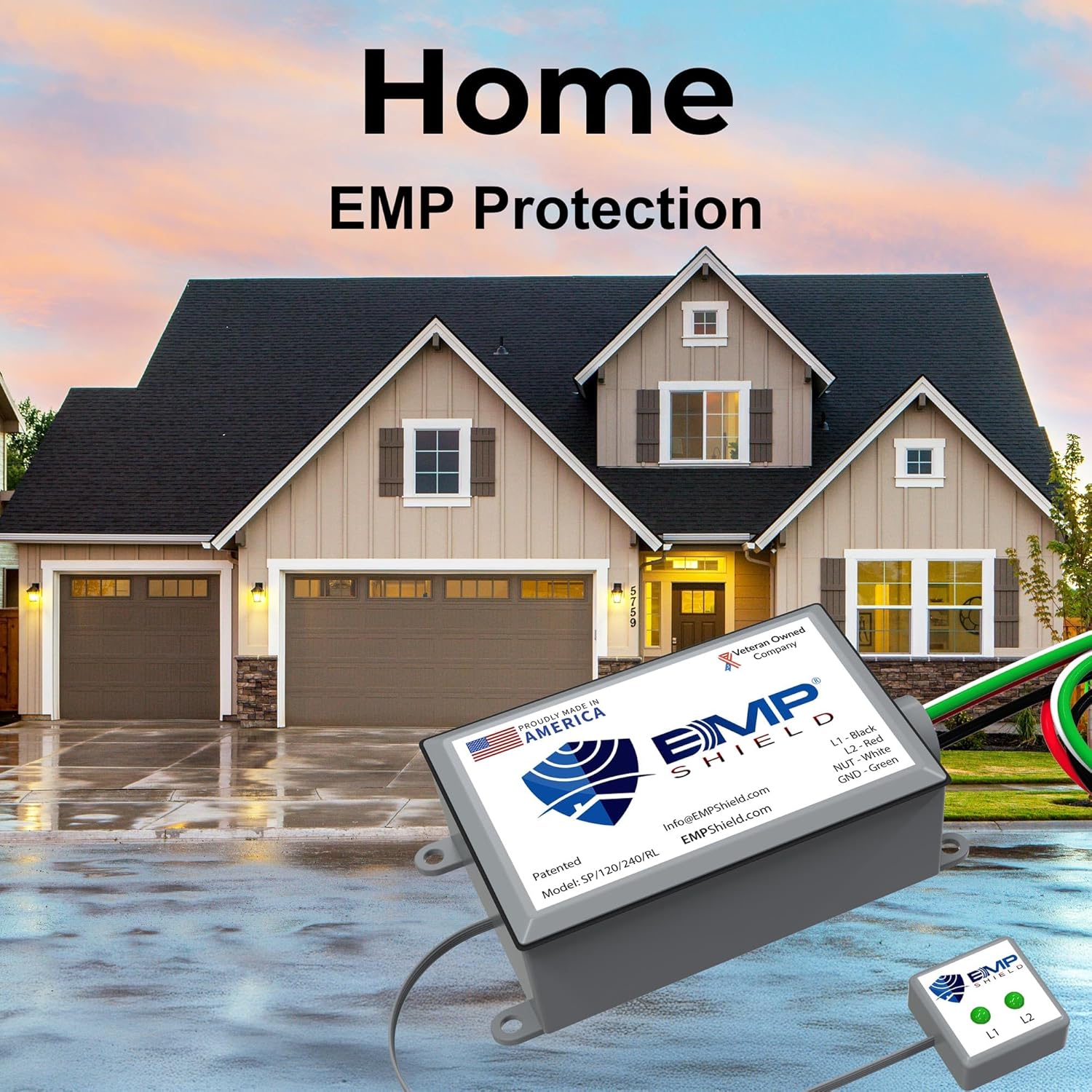 EMP Shield – Home EMP & Lightning Protection + CME Defense for Flush Mounted Breaker Box (SP-120-240-RL/Concealed Model) Lightning, Solar Flare, and Surge Protection