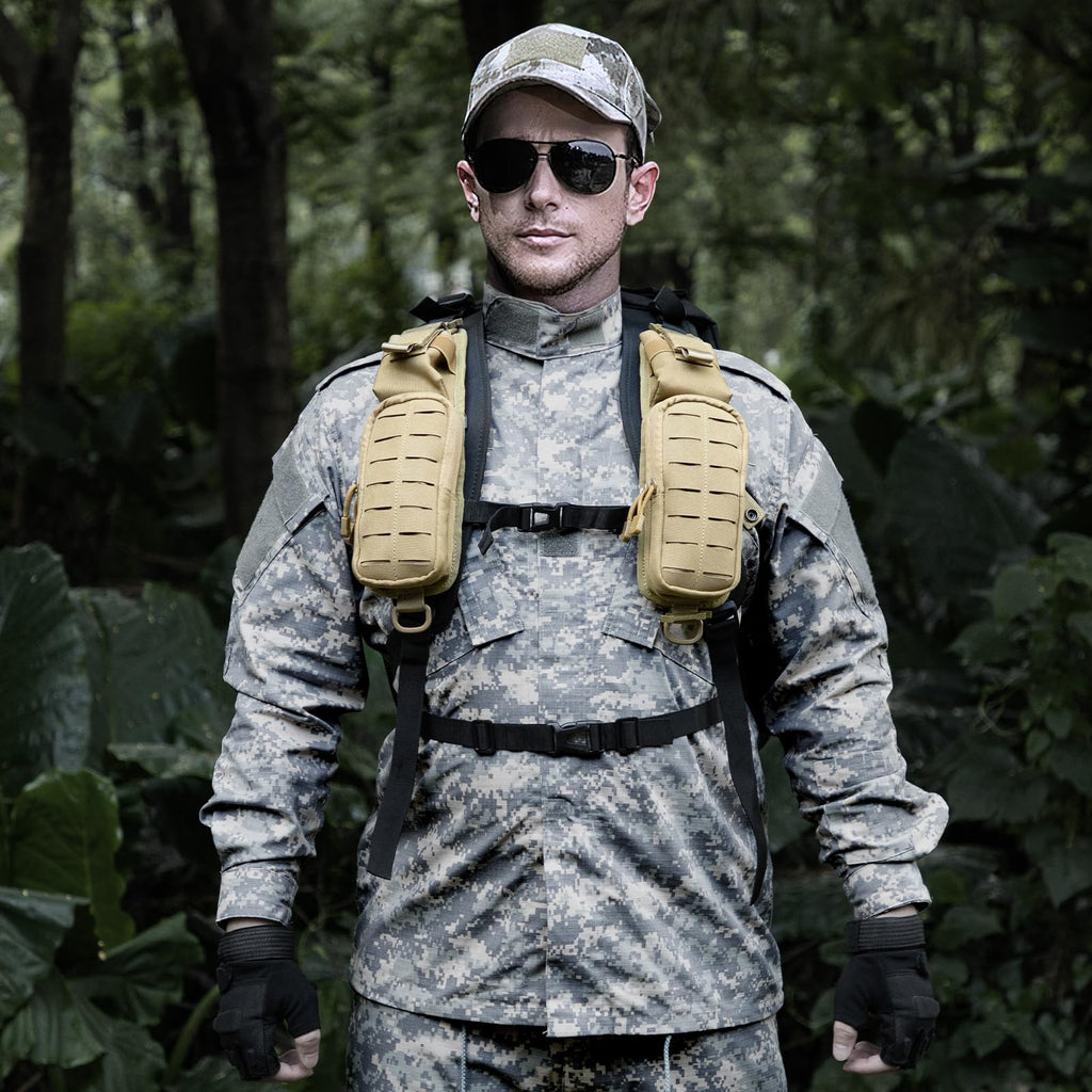 Jueachy Strap Shoulder Molle Accessories Pouch: Tactical Backpack Pocket Attachment Storage Phone Flashlight EDC