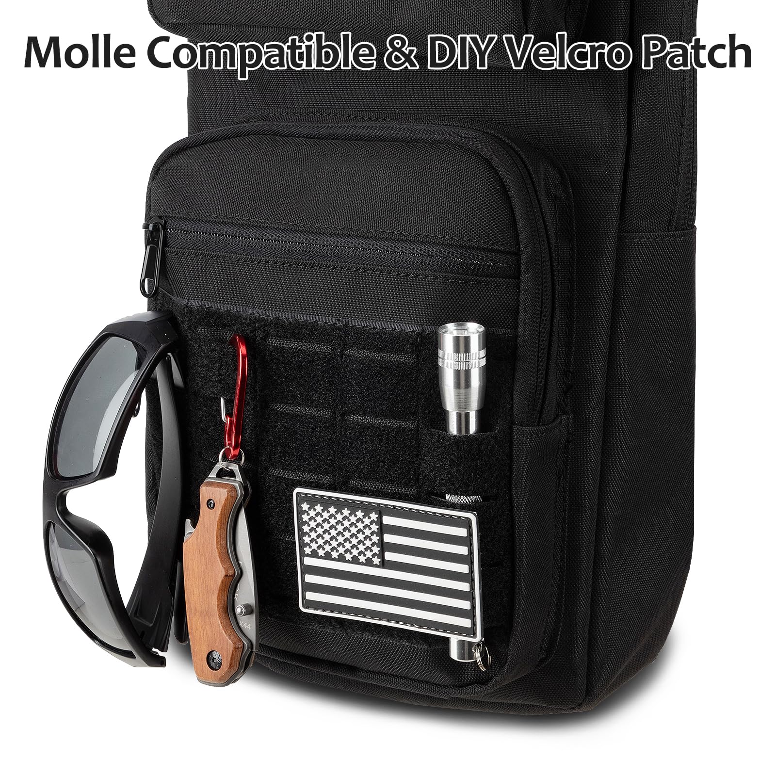 Hydration Backpack Tactical with 3L TPU Water Bladder: Hiking MOLLE Military Day Bag for Hunting for Men Women