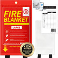 72 HRS Large Emergency Fire Blanket 47"×47" – Fiberglass Fire Safety Tool for Home, Kitchen, Camping, Survival | Extinguisher Alternative for Grill, Welding, Fire Pit