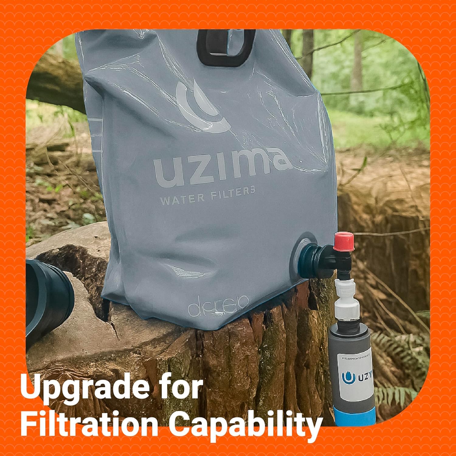 Uzima D-Prep Emergency Water Bag – 10L Collapsible Water Storage for Camping, Hiking, Survival, and Disaster Kits – Portable Water Storage Container