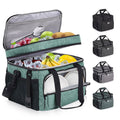 BAVGRED Lunch Box for Men Women,Reusable Large Double Deck Tactical Insulated Lunch Bag with Adjustable Shoulder Strap,Leakproof Tote Cooler Bag for Work Adults Picnic Beach Office-24 Cans