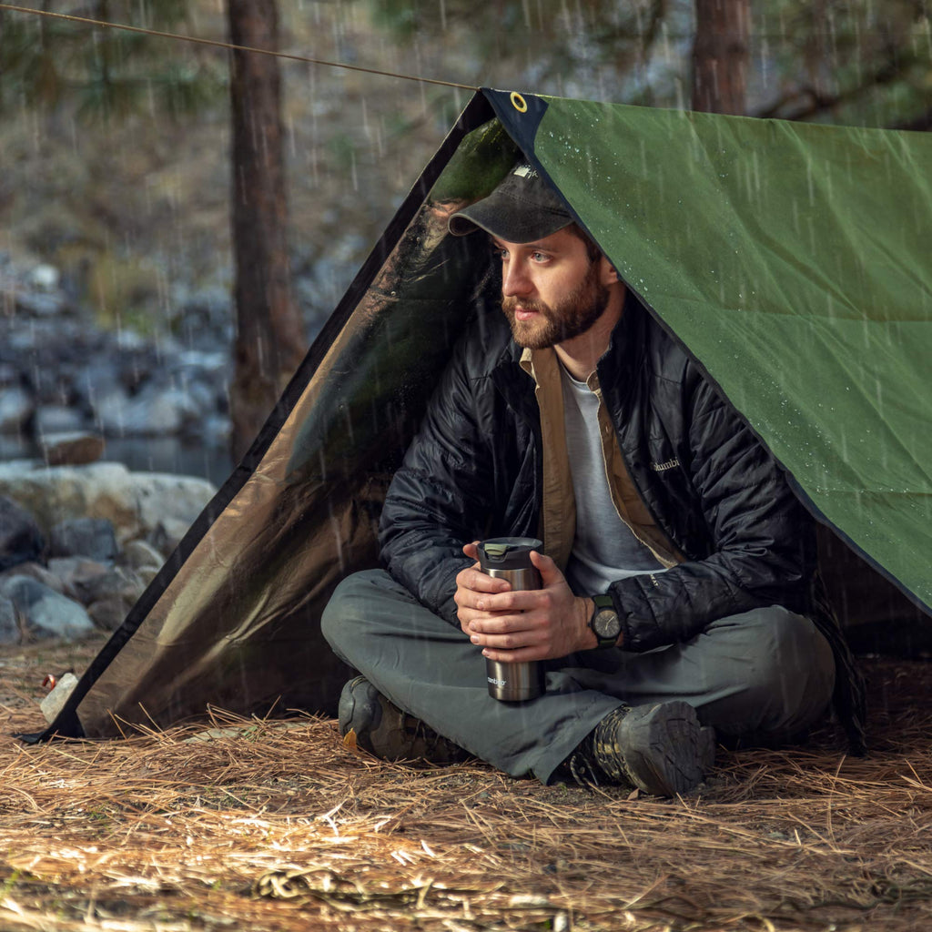 Arcturus XL Heavy Duty Survival Blanket – Insulated Reflective Thermal Camping Tarp - 8.5 FT x 12 FT (Olive Green)