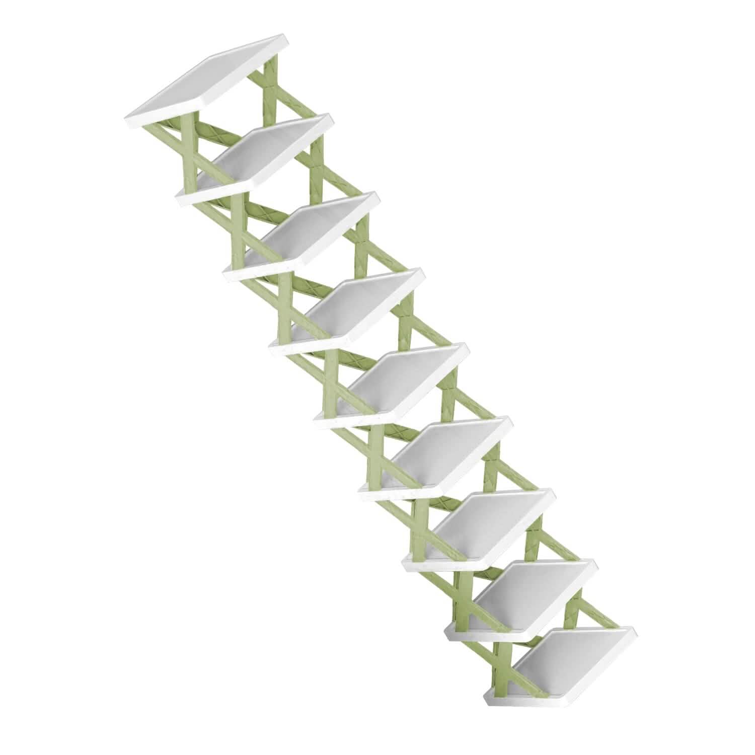 9-Tier Narrow Entryway Shoe Rack Plastic Vertical Shoe Organizer
