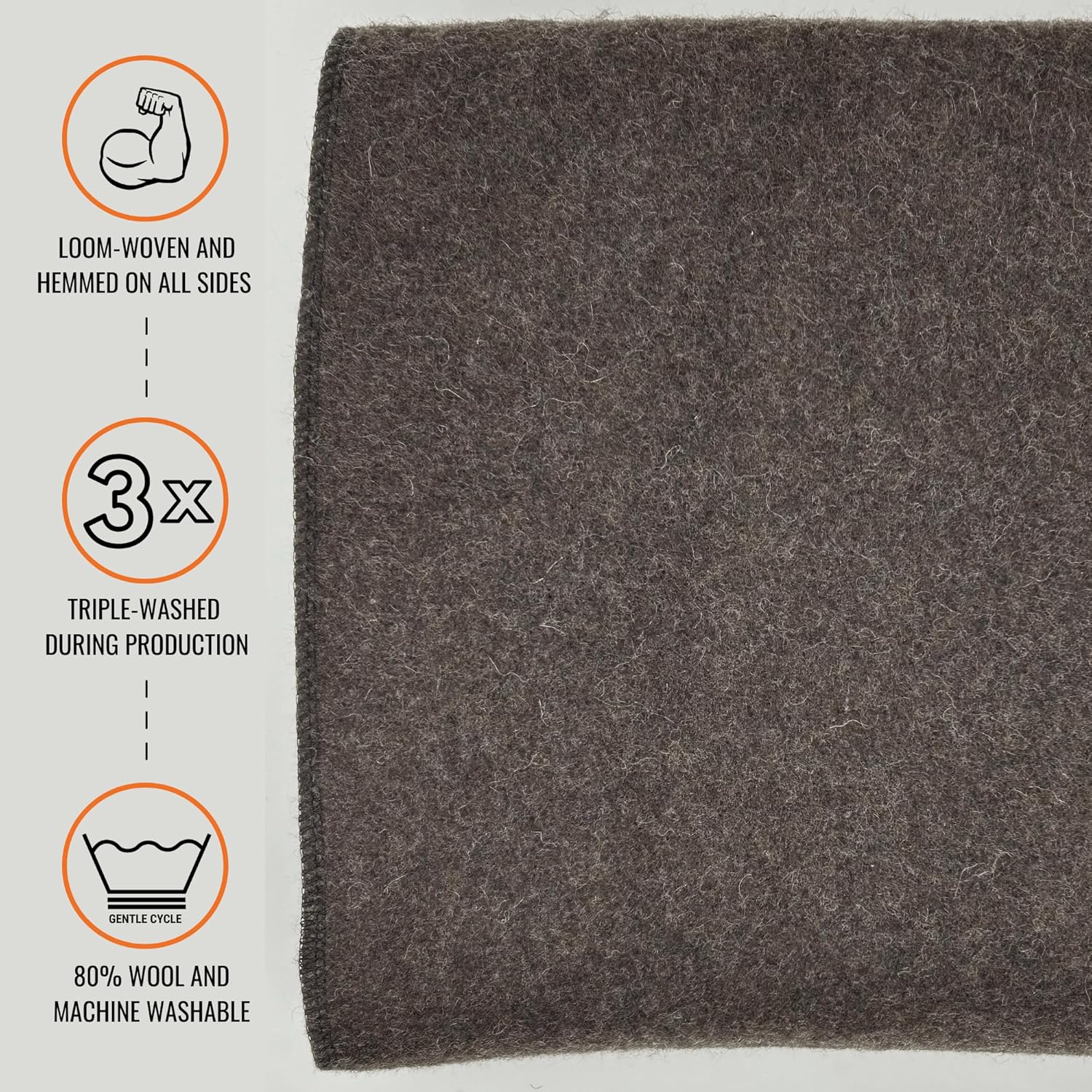 Arcturus Bundle Chocolate Wool Blanket and Vegan Leather Strap Bundle