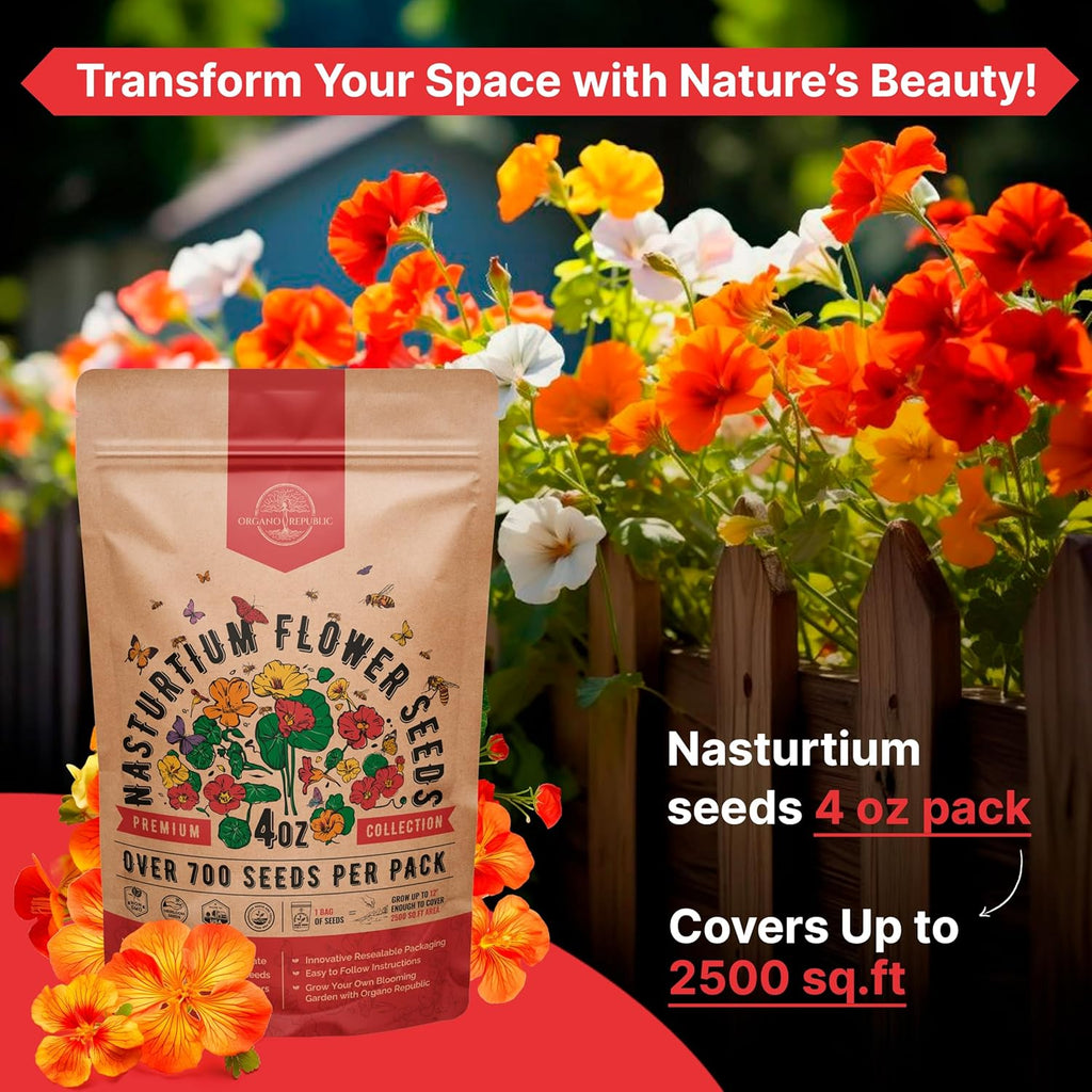 Marigold Seeds Pack 1 oz - Over 9,250 Non-GMO Heirloom Marigold Seeds for Planting Indoor & Outdoor Gardening, Flower Seed for Planting Home and Garden, Flowers Seed in Individual Packet