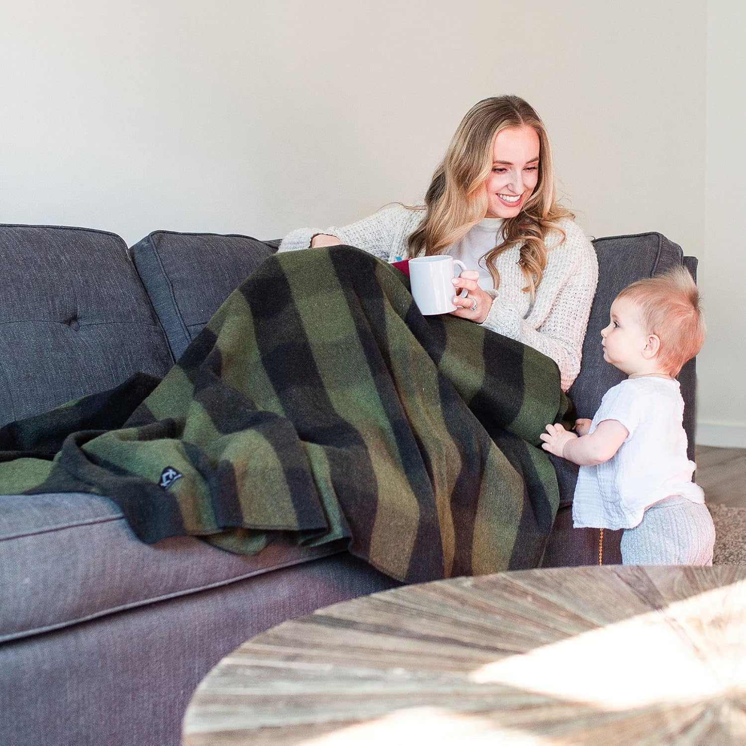 Arcturus Green Buffalo Wool Blanket and Carry Straps Bundle